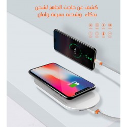 باور بانك لاسلكي PW1003 عالي السعة 10000 mAh لشحن الهاتف المحمول من لدنيو 